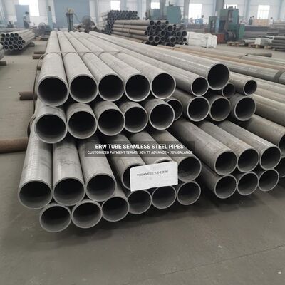 Tensile Strength 415 MPa Seamless Steel Pipes Length 12m Or Customized ERW Tube Technology Ideal For Industrial Applications