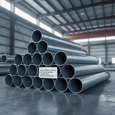 Tensile Strength Over 415 MPa Seamless Steel Pipes Hot Rolling Method 300 Series Steel Grade Engineered For Pipeline Construction