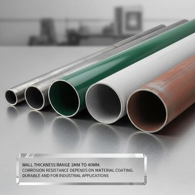 Wallthicknessrange 1mm To 40mm Welded Steel Pipes Corrosionresistance Depends On Material Coating Durable And For Industrial Applications